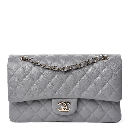 Chanel Caviar Quilted Medium Double Flap Grey 1 of 10