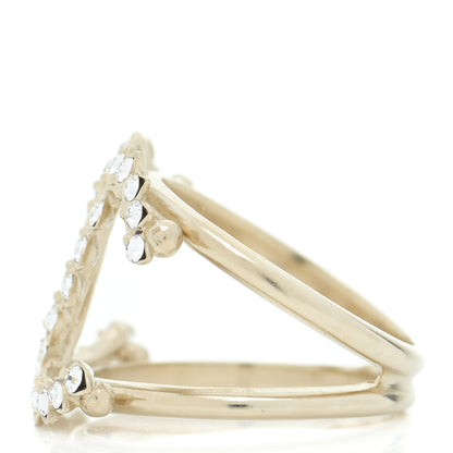 Chanel Crystal CC Ring 4.5 Gold 4 of 5