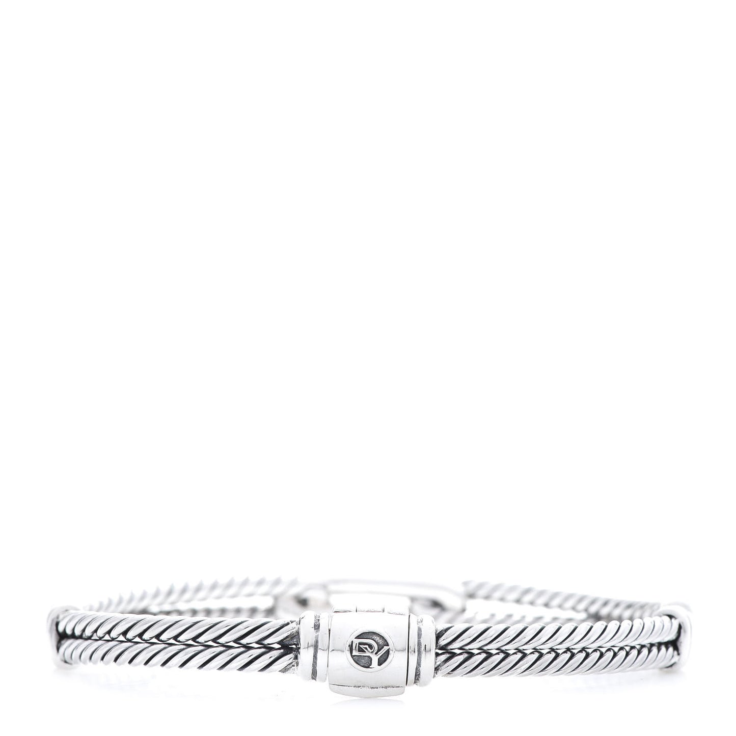 Sterling Silver Pave Pink Sapphire 7mm Mini Loop Labyrinth Bracelet