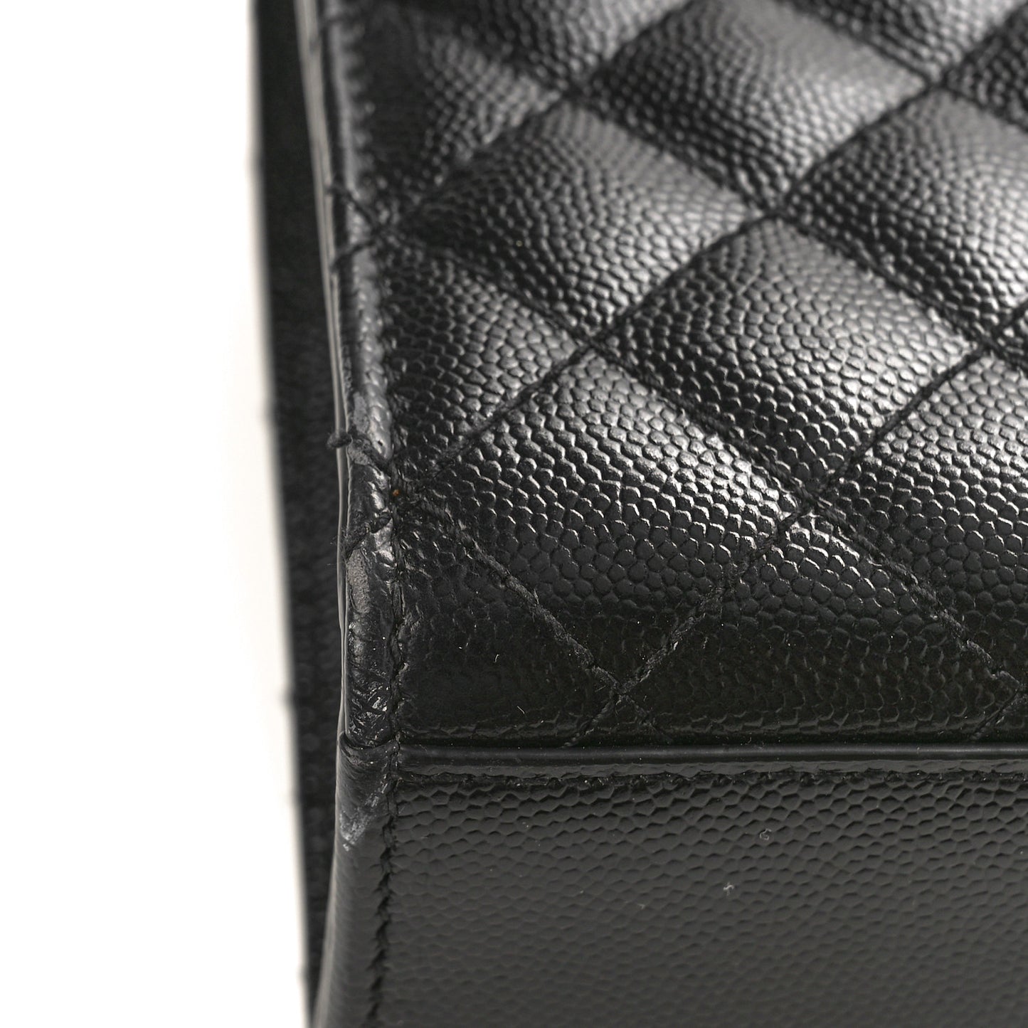Grain De Poudre Textured Mixed Matelasse Triquilt Medium Monogram Satchel Black