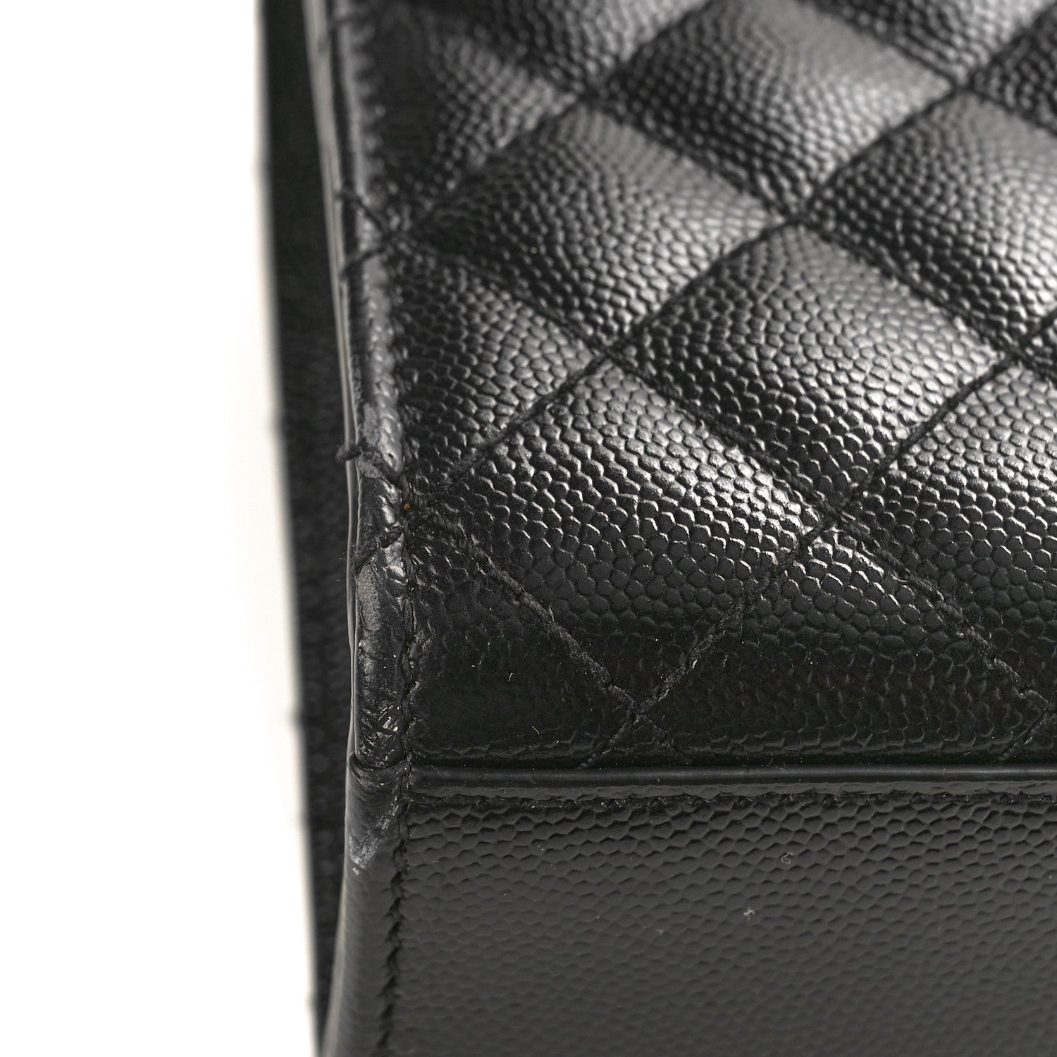 Saint Laurent Grain De Poudre Textured Mixed Matelasse Triquilt Medium Monogram Satchel Black 9 of 10