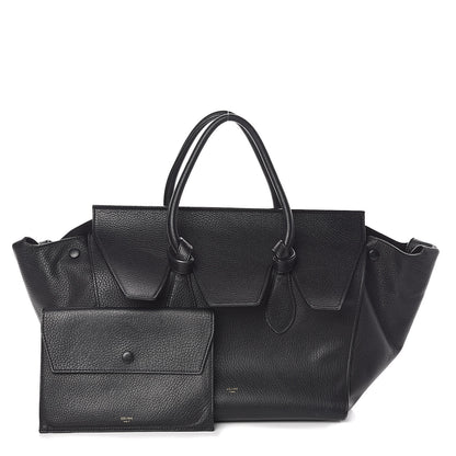 Celine Crisped Calfskin Medium Tie Knot Tote Black 1 of 9