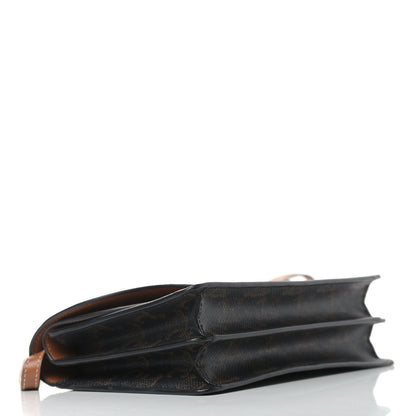 Celine Triomphe Canvas Lambskin Wallet On Strap Tan 4 of 11