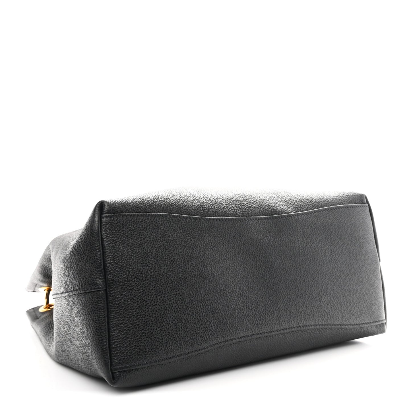 Vitello Phenix Embossed Logo Hobo Black