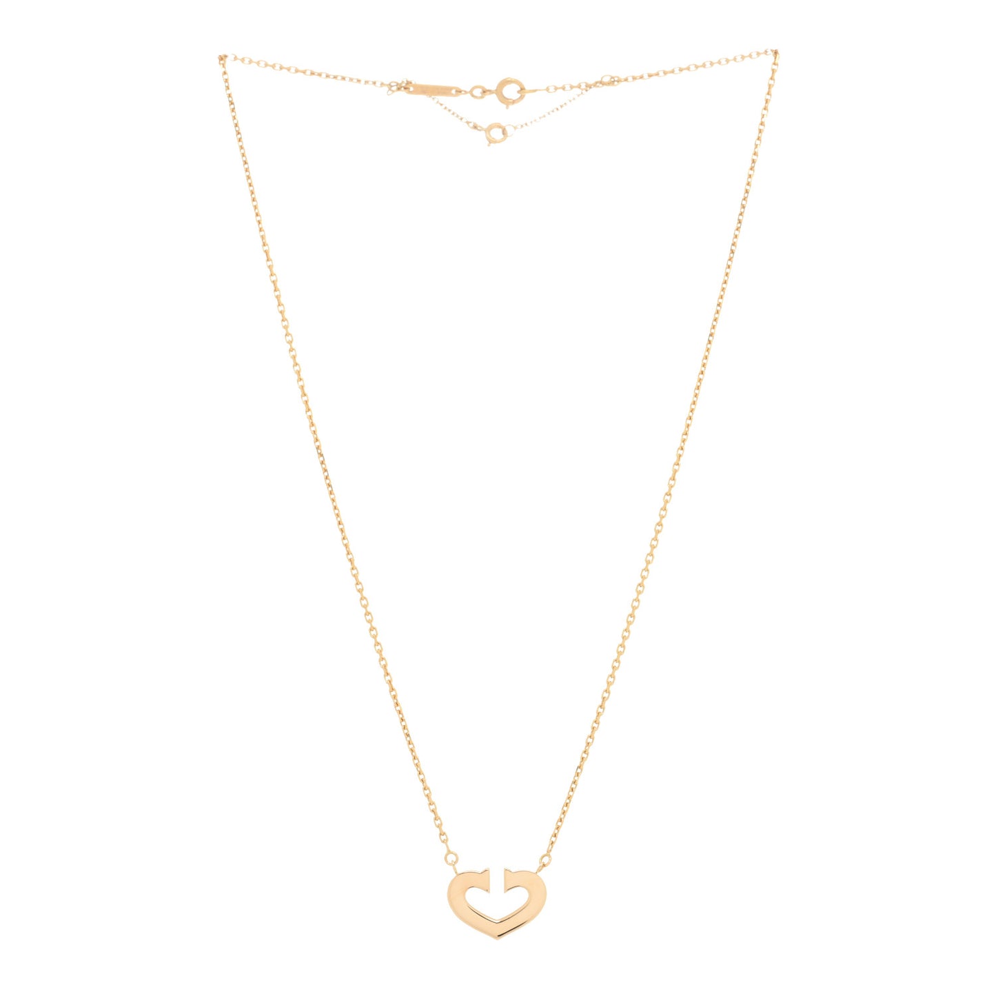 18K Yellow Gold Medium Hearts and Symbols Necklace