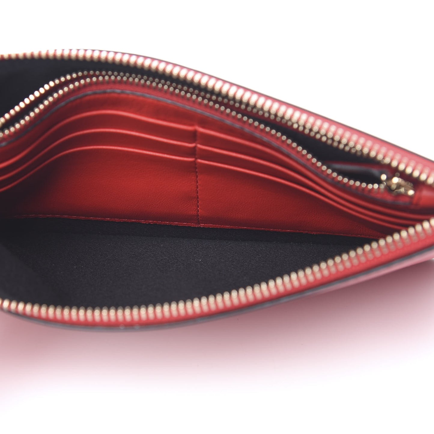 Calfskin Medusa Wrist Pouch Red