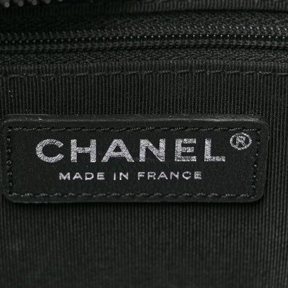 Chanel Calfskin Quilted Ultra Pocket Shopping Tote Black 6 of 16