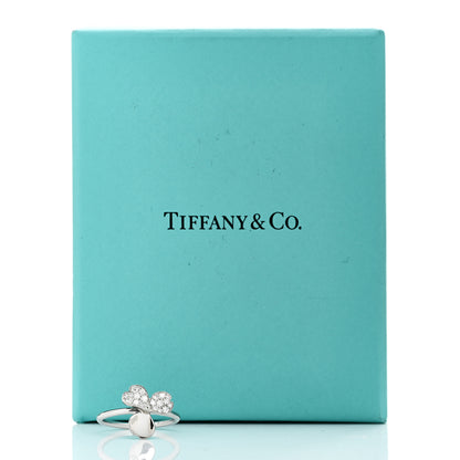 Tiffany Platinum Diamond Paper Flowers Ring 52 6 5 of 5