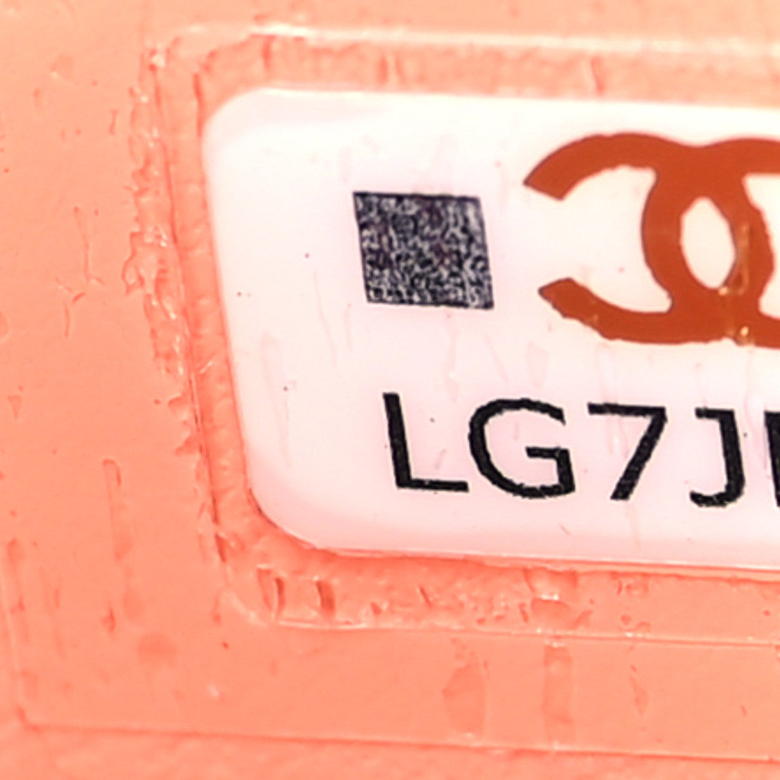 Chanel Caviar Quilted Mini Vanity Case With Chain Light Orange 7 of 9