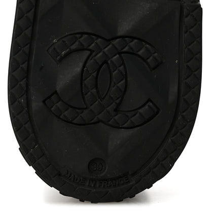 Chanel Caoutchouk CC High Boots 39 Black 7 of 9