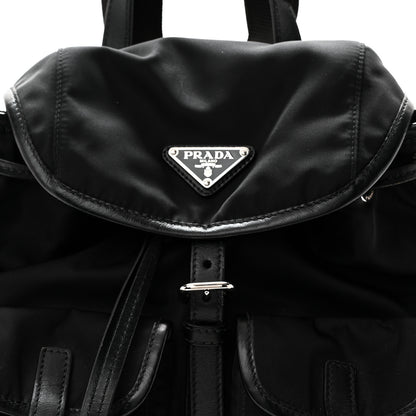 Prada Tessuto Nylon Soft Calfskin Small Backpack Black 7 of 9