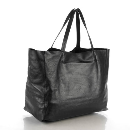 Celine Lambskin Horizontal Cabas Black 3 of 8