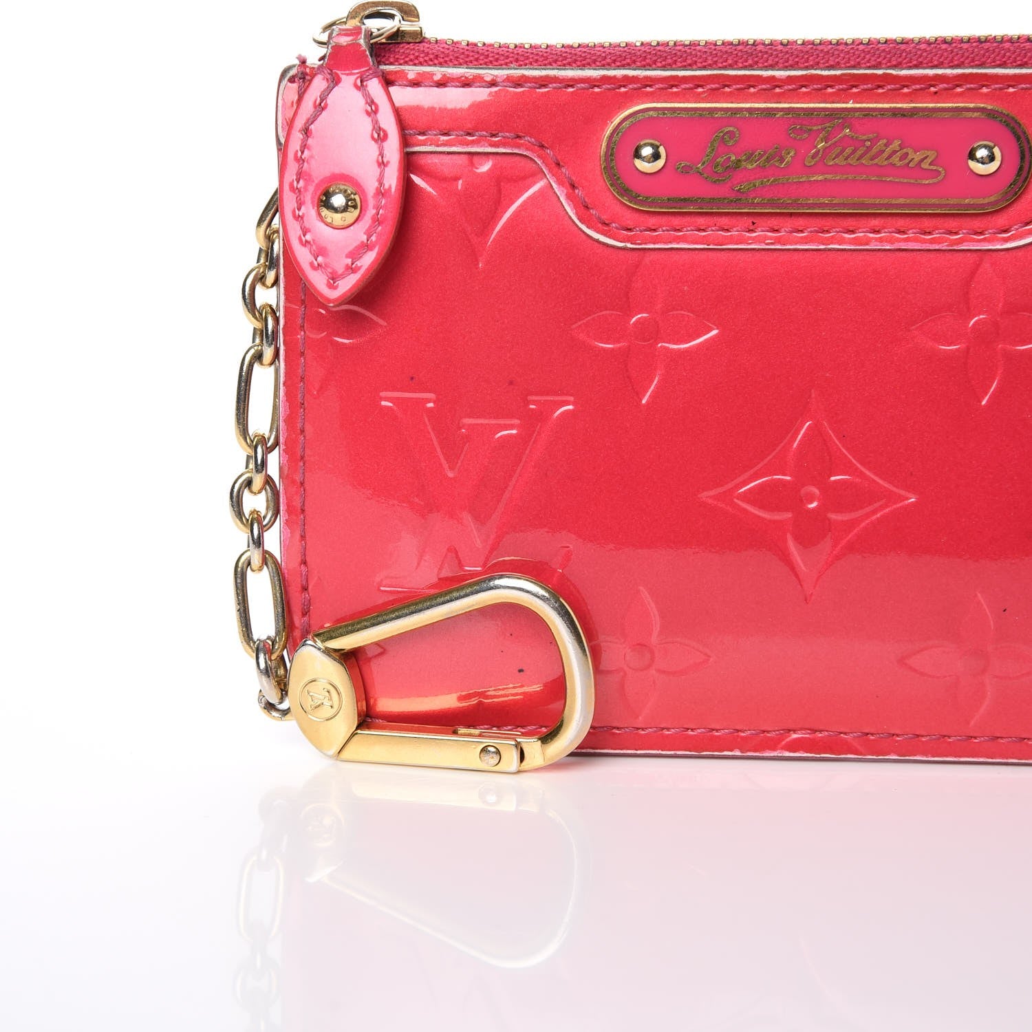 Louis Vuitton Vernis Key Pouch Rose Indien 6 of 14