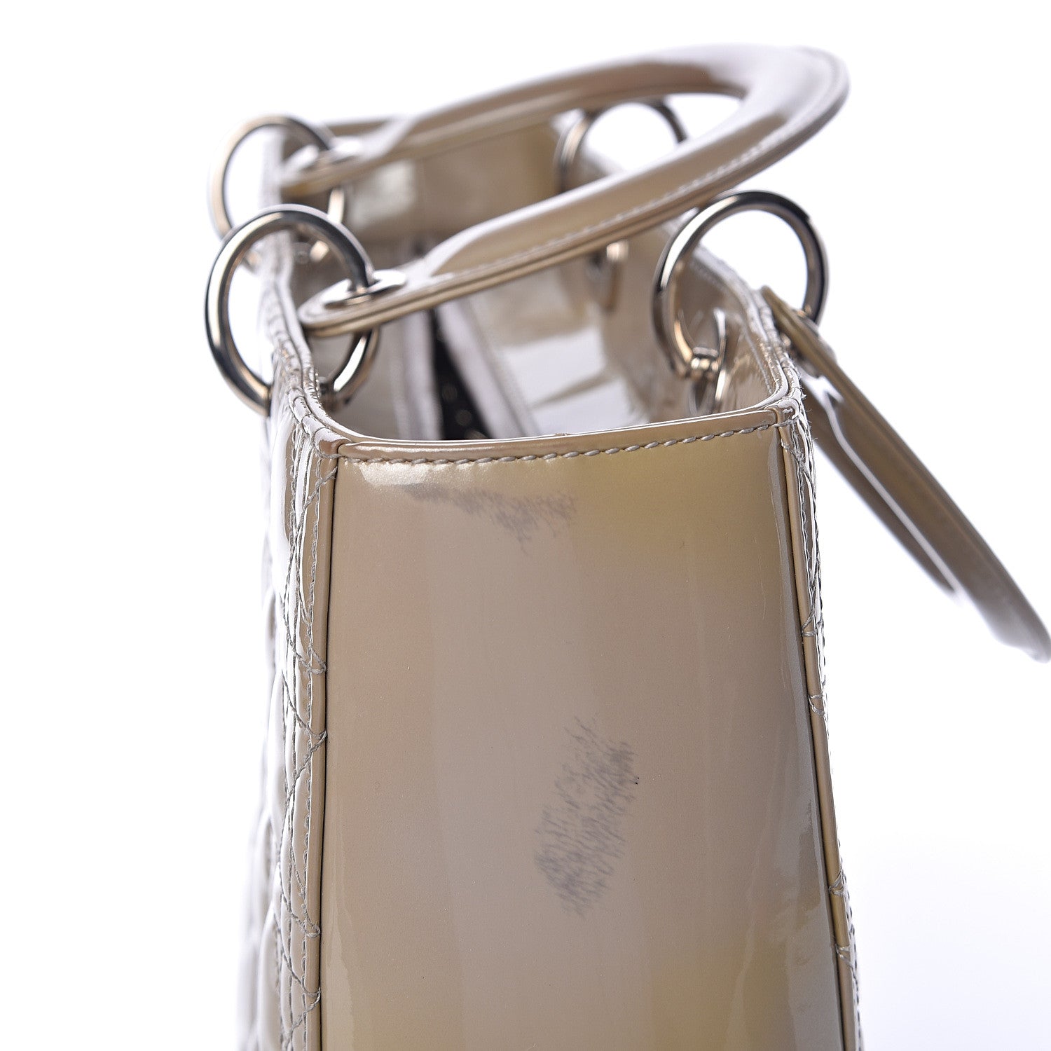 Christian Dior Patent Cannage Large Lady Dior Beige 19 of 21