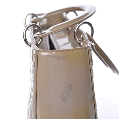 Christian Dior Patent Cannage Large Lady Dior Beige 19 of 21