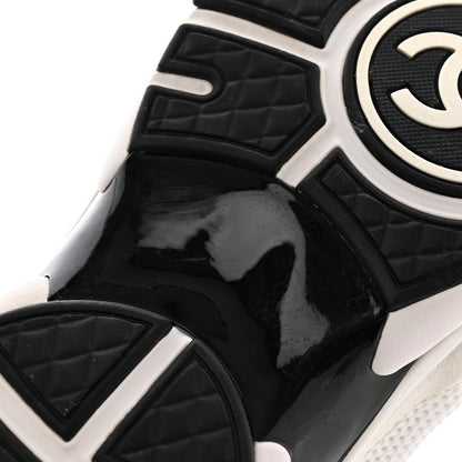 Chanel Mesh Suede Fabric Womens CC Sneakers 40 White Ivory Light Beige 15 of 18