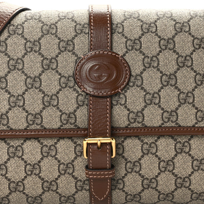 Gucci GG Supreme Monogram Azalea Calfskin Retro Interlocking G Messenger Beige Ebony Brown Sugar 7 of 12