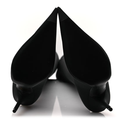 Balenciaga Matte Spandex Pointed Toe Knife 110mm Thigh High Boots 39 Black 7 of 8