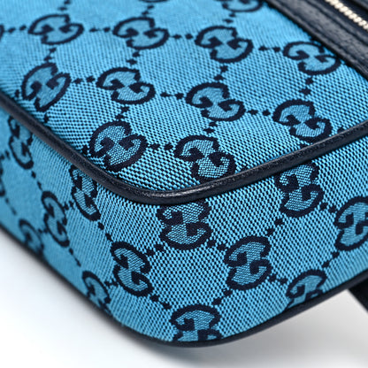 Gucci Monogram Multicolor Textured Calfskin Retro Interlocking G Belt Bag Light Blue 8 of 8
