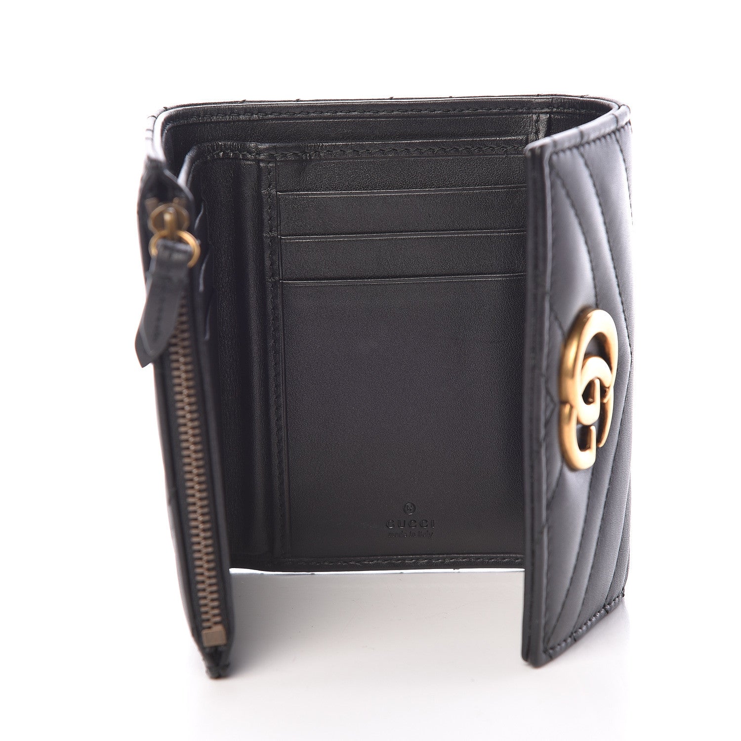 Gucci Calfskin Matelasse GG Marmont Wallet Black 6 of 10