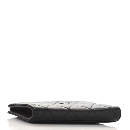 Chanel Lambskin Quilted Zip Card Holder Black 4 of 7