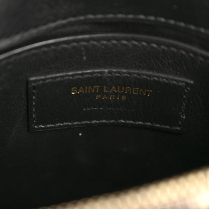 Saint Laurent Calfskin Y Quilted Monogram Small Loulou Chain Satchel Black 6 of 11