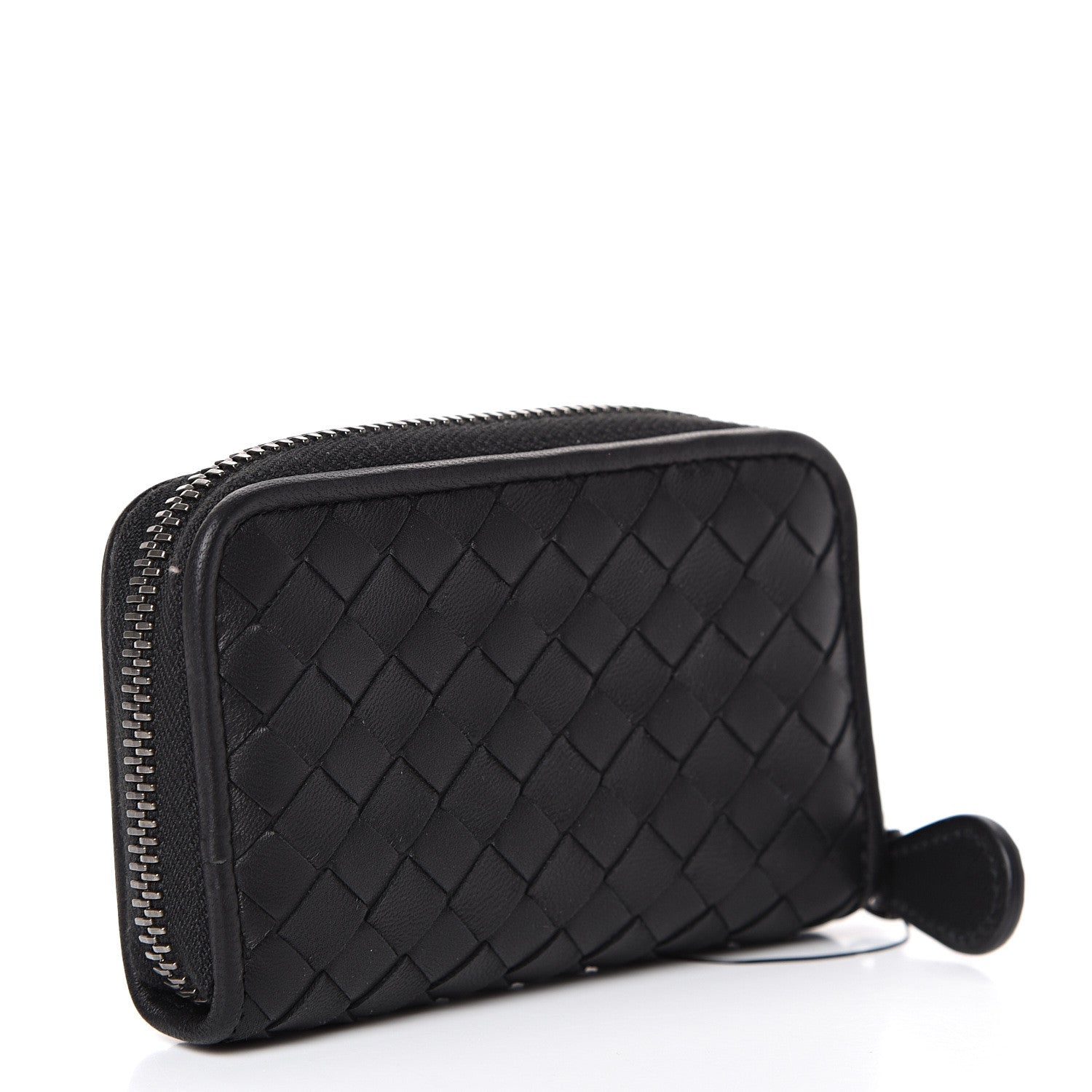 Bottega Veneta Nappa Intrecciato Zip Around Coin Purse Black 2 of 7