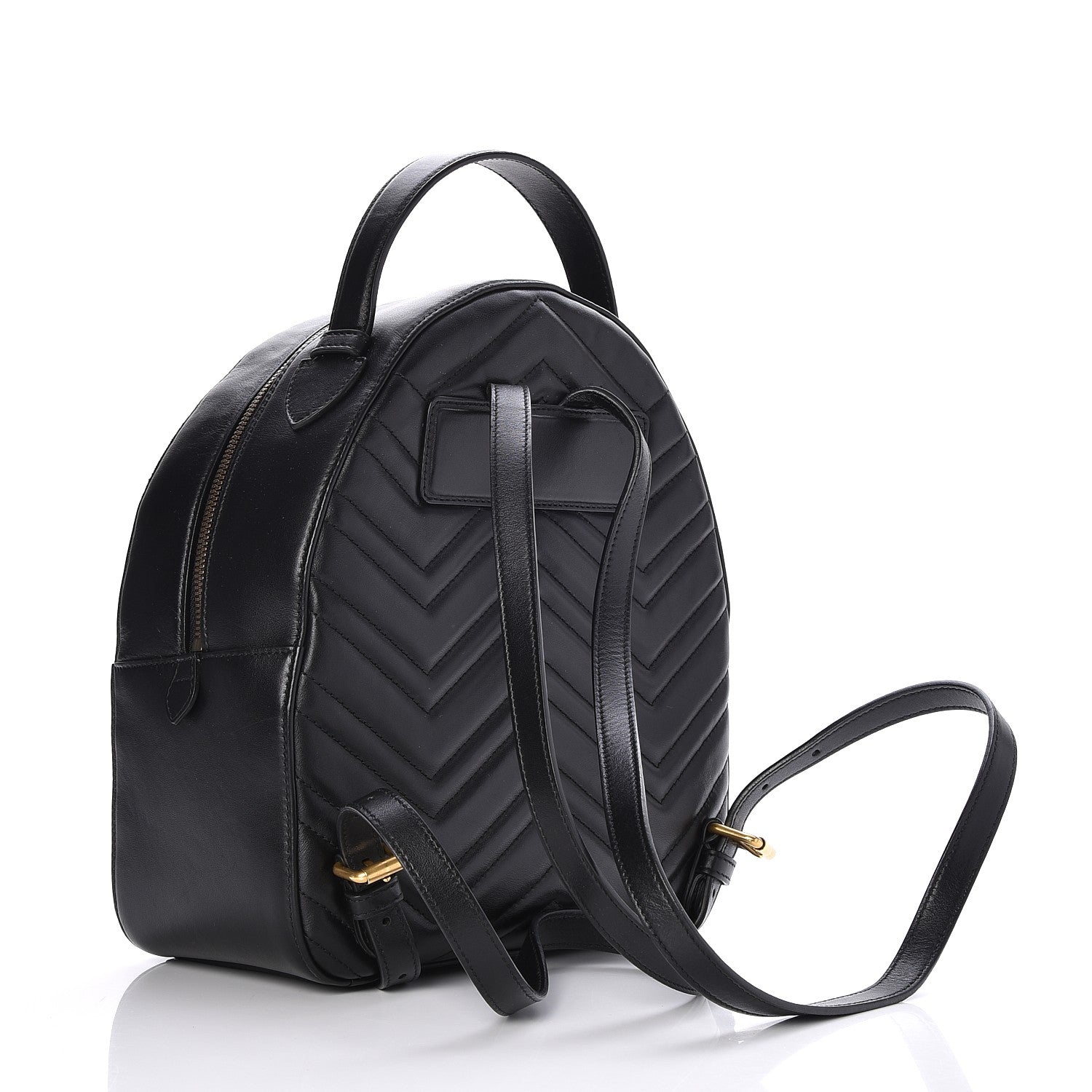 Gucci Calfskin Matelasse GG Marmont Backpack Black 3 of 7