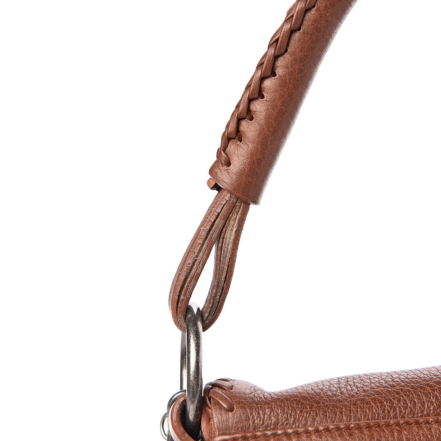 Christian Dior Calfskin Braided Gaucho Double Saddle Bag Brown 13 of 23
