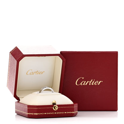 Cartier 18K White Gold 6 Diamond 5.5mm LOVE Ring 48 4.5 5 of 5