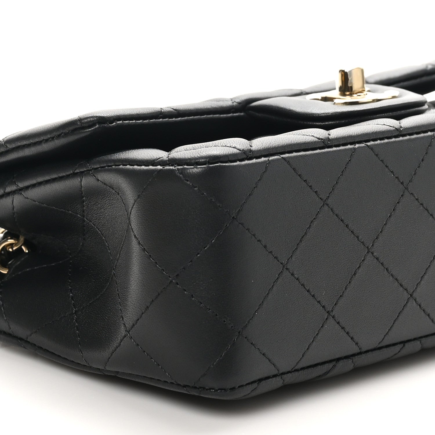 Chanel Lambskin Quilted Mini Rectangular Flap Black 9 of 11