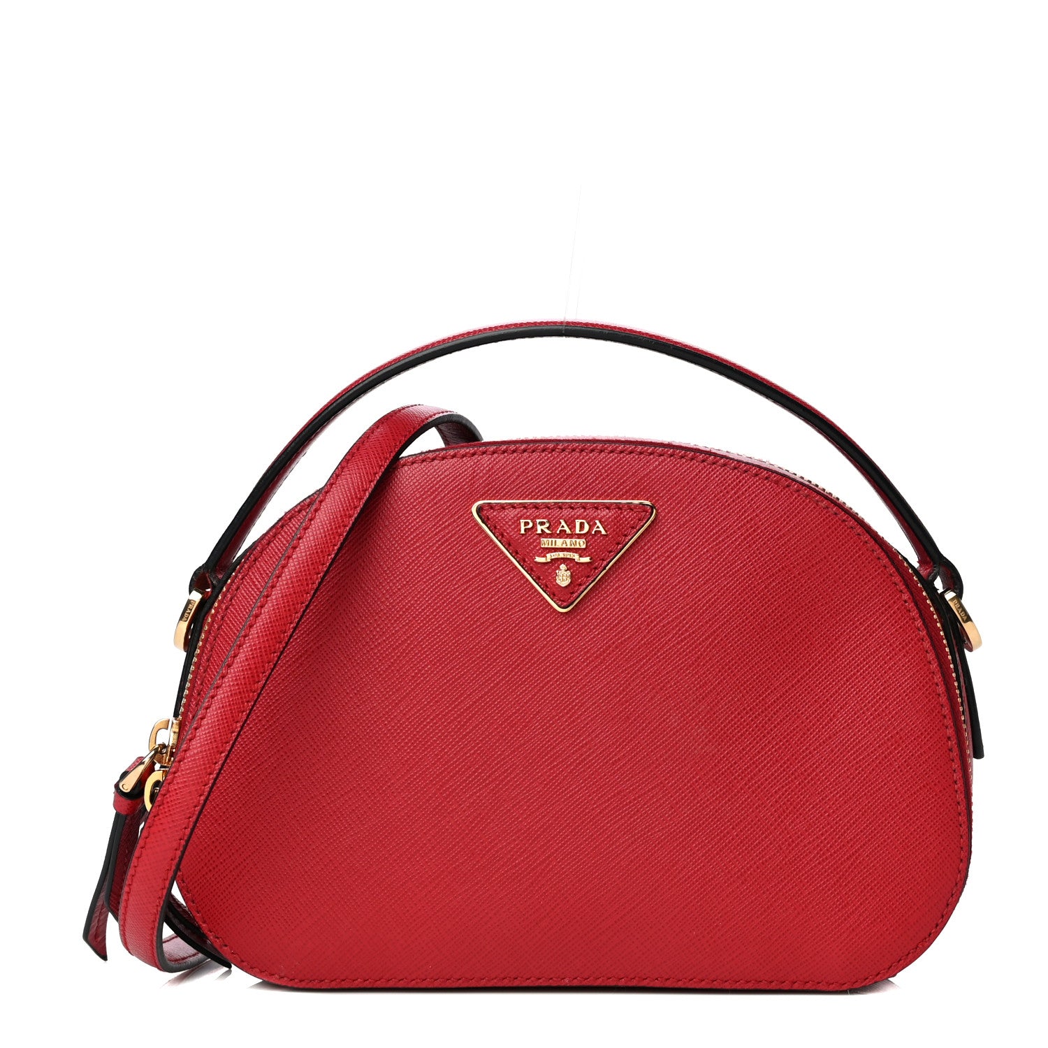 Prada Saffiano Lux Odette Crossbody Fuoco 1 of 10