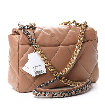 Chanel Lambskin Quilted Large 19 Flap Brown 3 of 10
