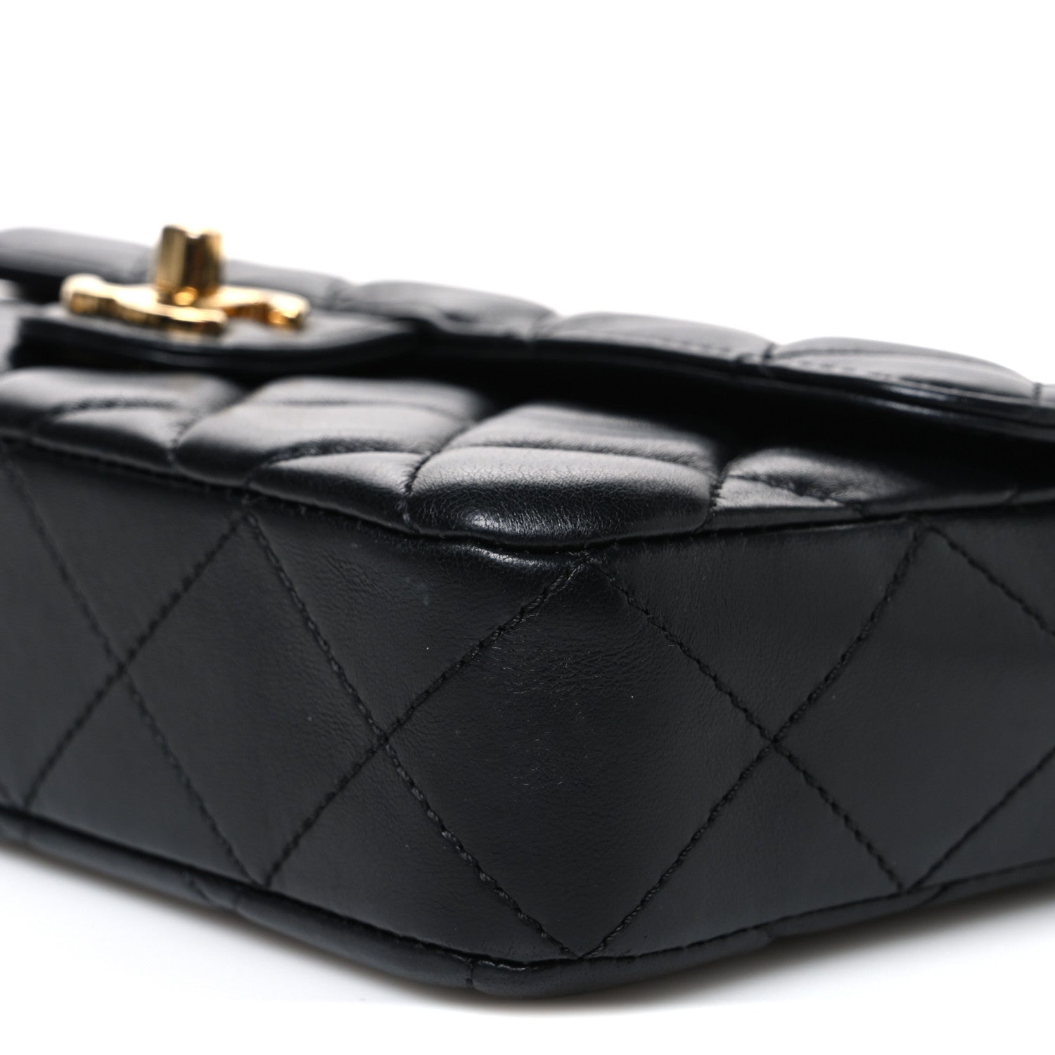 Chanel Lambskin Quilted Small East West Flap Black 10 of 10