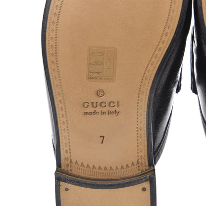 Gucci Goatskin Mens Horsebit Slippers 7 Black 6 of 9
