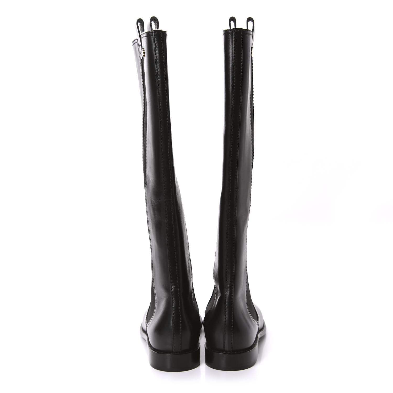 Chanel Calfskin Tall Boots 36.5 Black 6 of 11