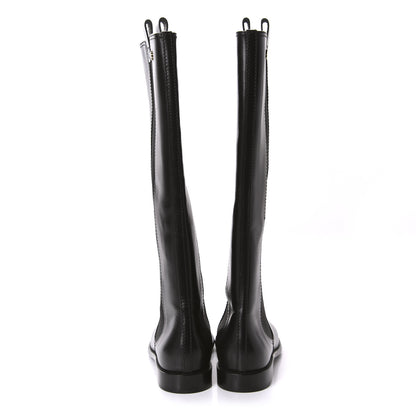 Chanel Calfskin Tall Boots 36.5 Black 6 of 11