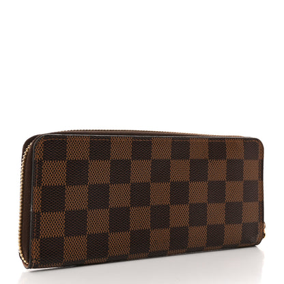 Louis Vuitton Damier Ebene Clemence Wallet Rose Ballerine 3 of 9