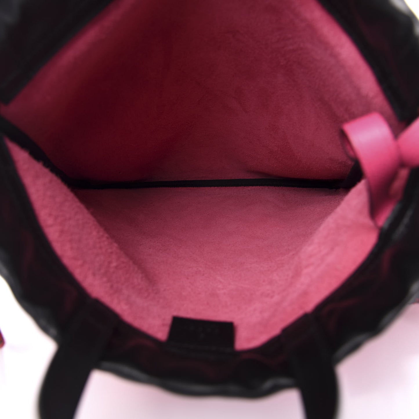Grained Calfskin Logo Drawstring Backpack Box Pink Green Black