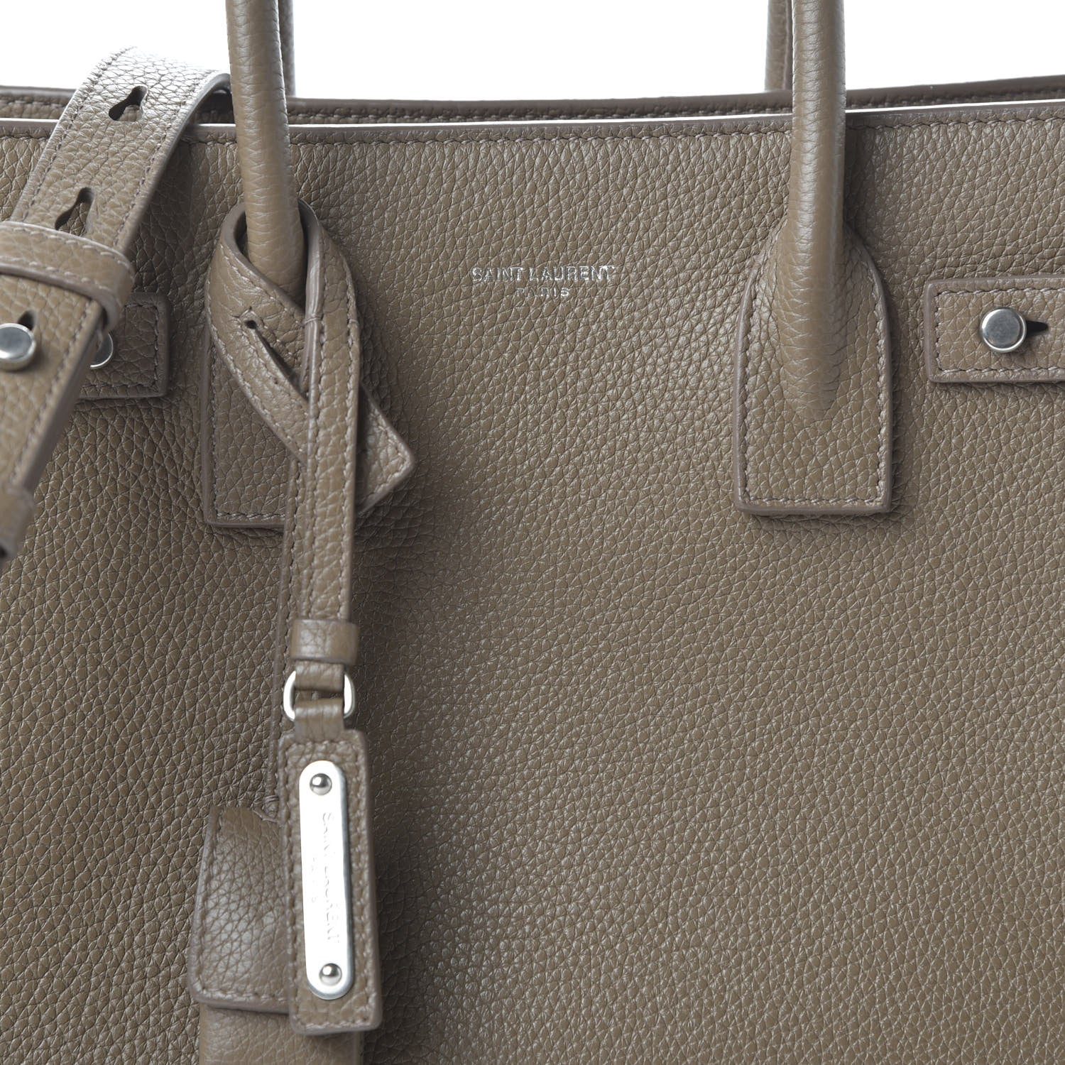 Saint Laurent Grained Calfskin Baby Sac De Jour Souple Taupe 10 of 11