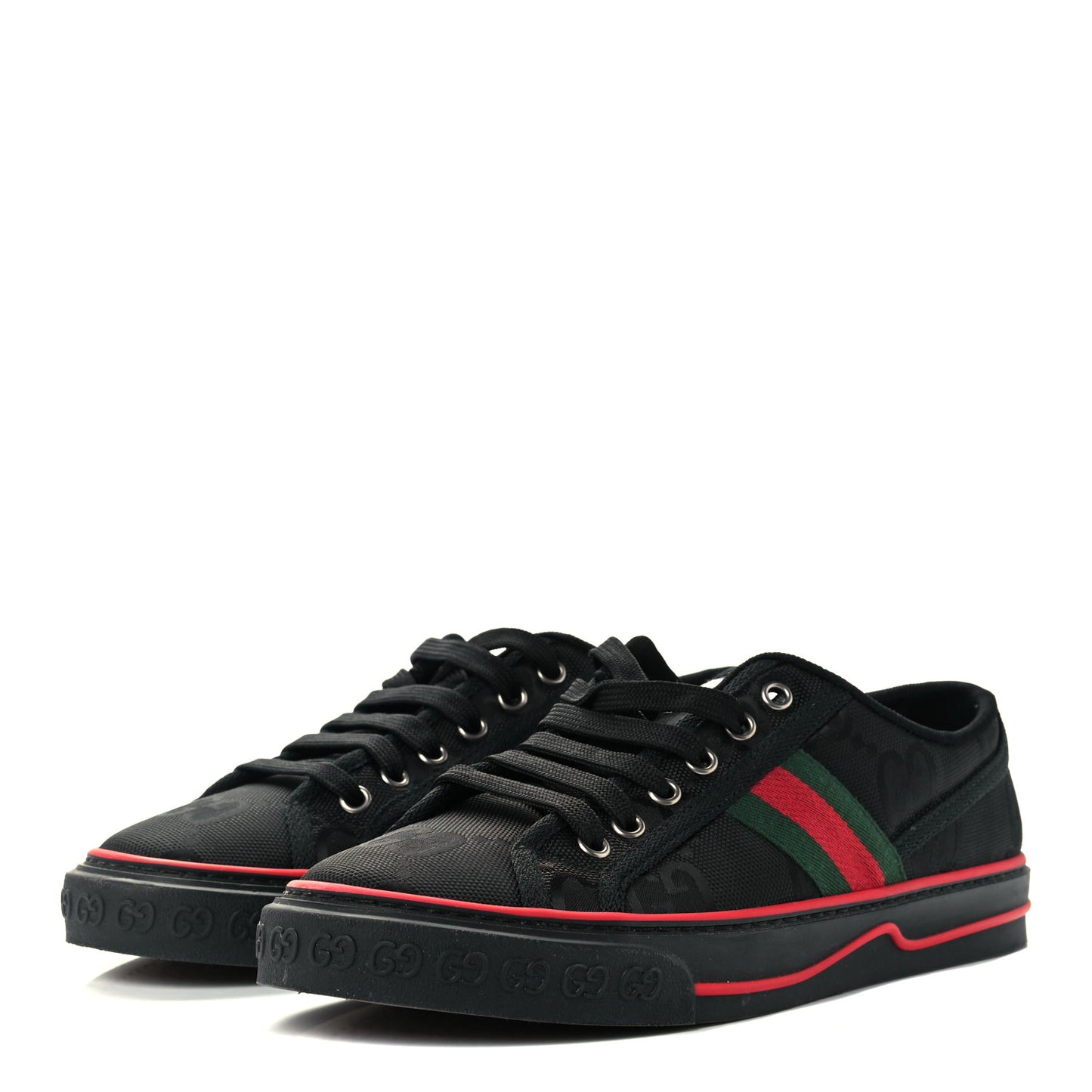 Econyl Nylon Web Monogram Off The Grid Womens 1977 Tennis Sneakers 39.5 Black