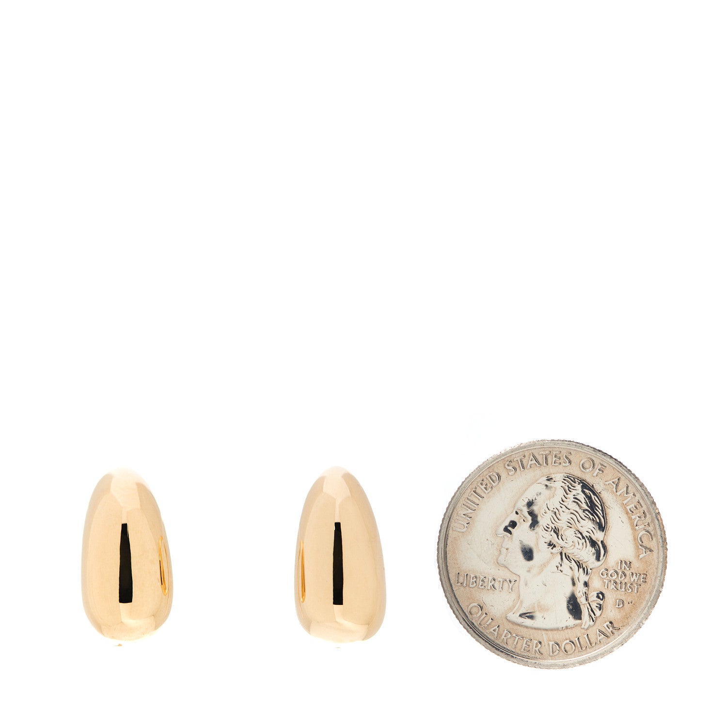 David Yurman 18K Yellow Gold 15mm Pure Form Earrings 3 of 4