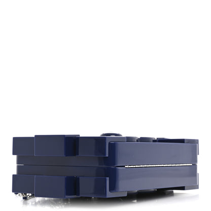 Chanel Plexiglass Boy Brick Lego Clutch Dark Blue 4 of 12