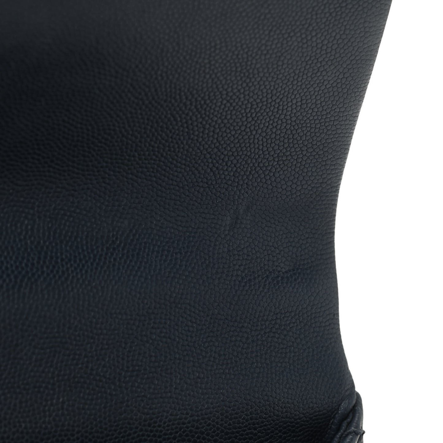 Caviar Quilted Small Coco Handle Flap Navy