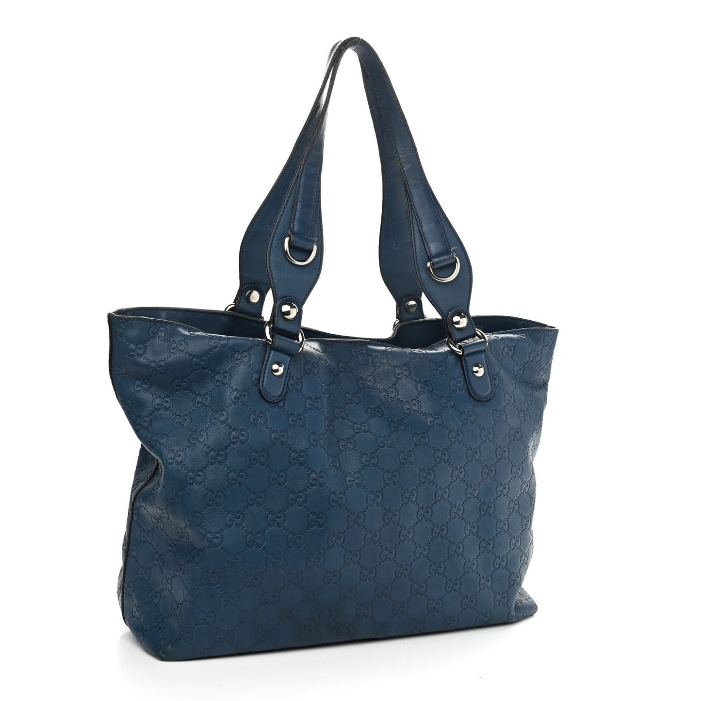 Guccissima Medium Icon Bit Tote Blue