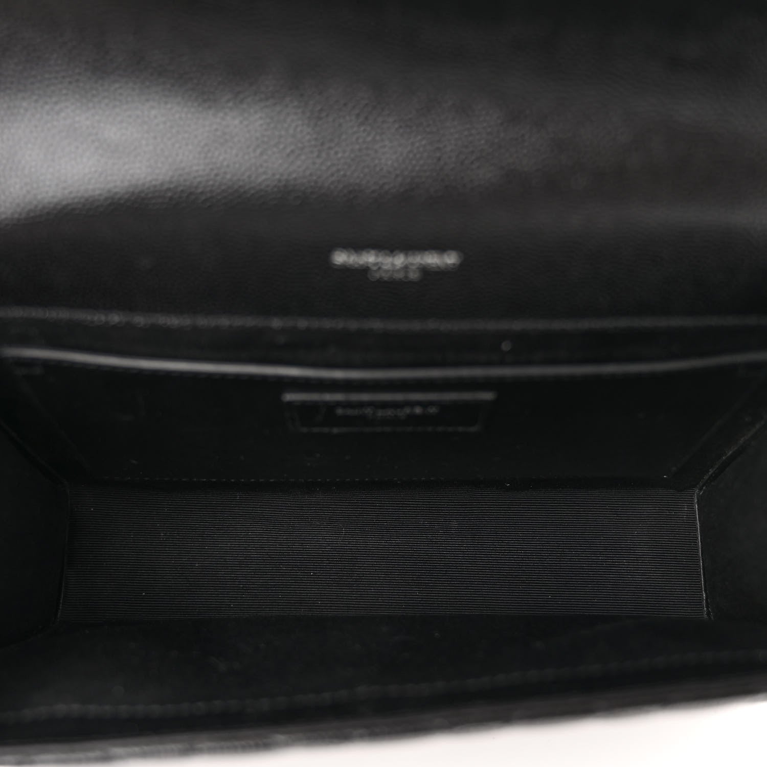 Saint Laurent Grain De Poudre Textured Mixed Matelasse Triquilt Medium Monogram Satchel Black 5 of 12