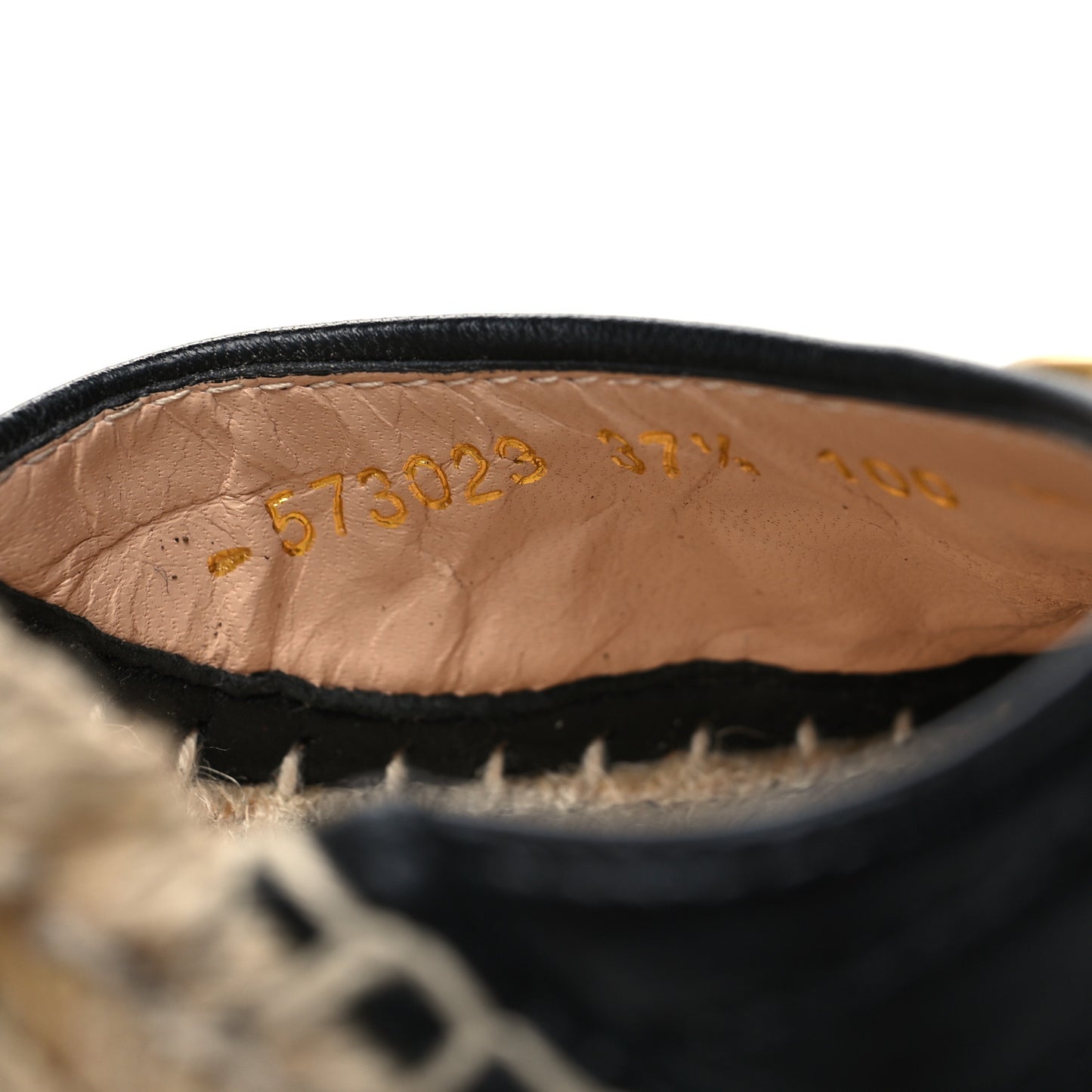 Nappa Matelasse GG Marmont Ankle Wrap Platform 35/120mm Espadrille Wedges 37.5 Black