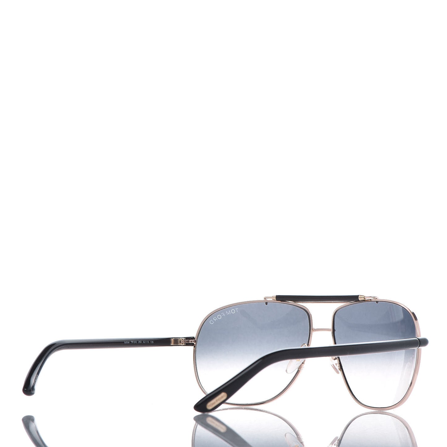 Adrian Aviator Sunglasses TF243 Rose Gold Black