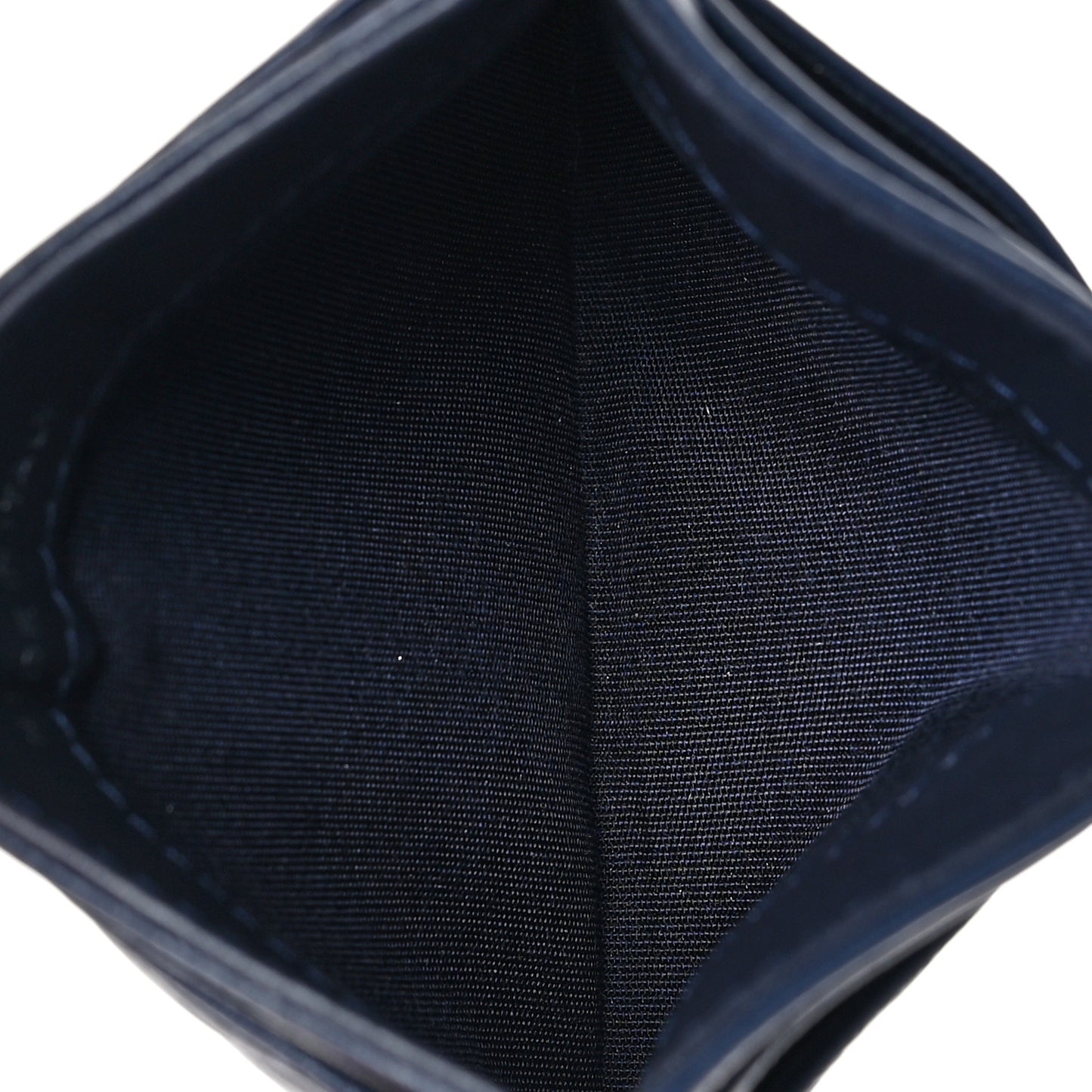 Lambskin Camellia Embossed Card Holder Navy