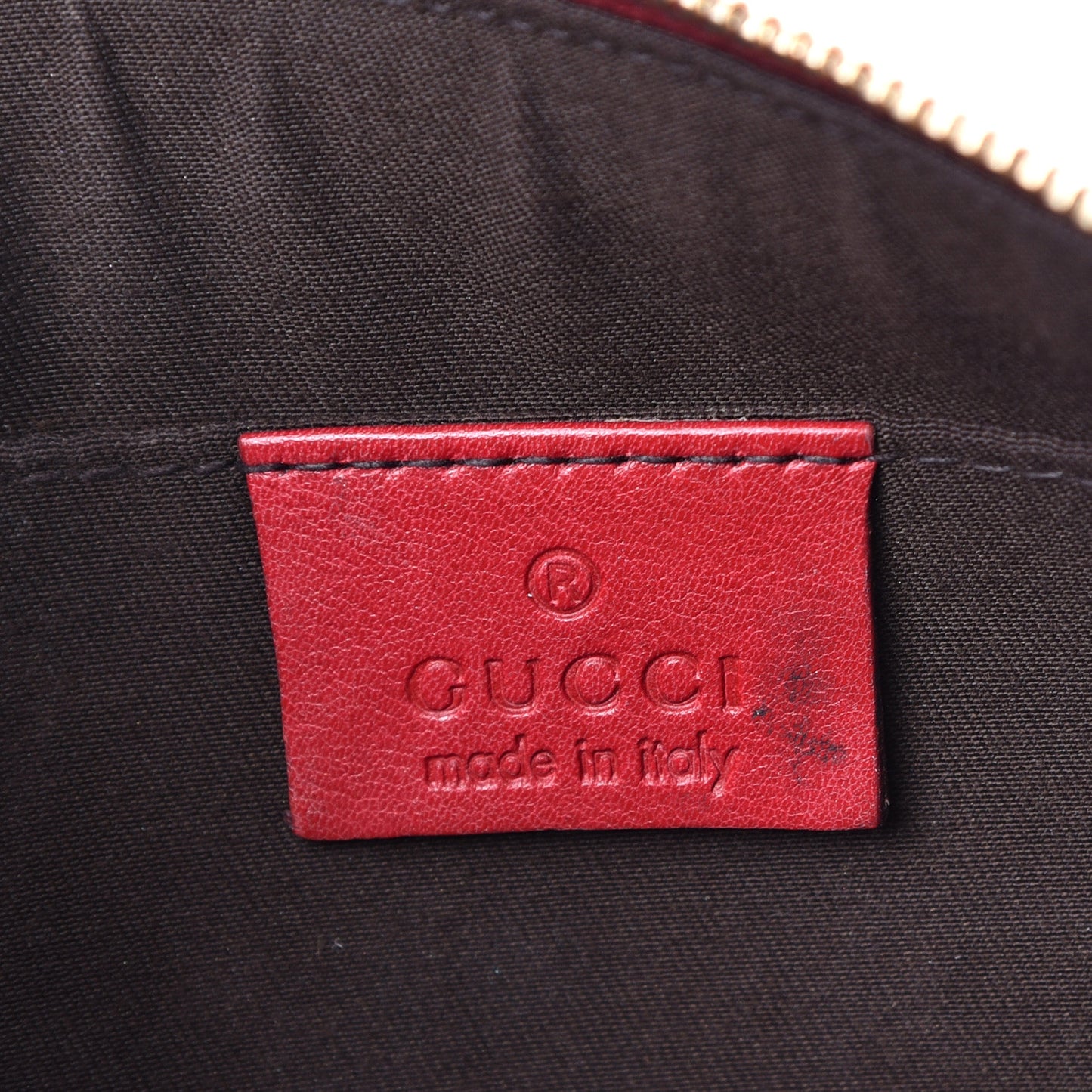 Guccissima Heart Chain Pochette Red